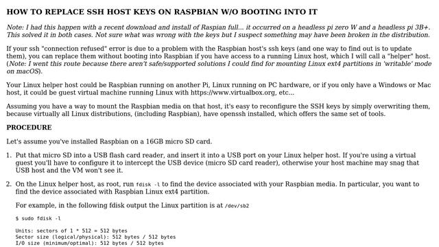 How can I replace Raspian SSH host keys if I can't login to pi? ("connection refused")? смотреть онлайн