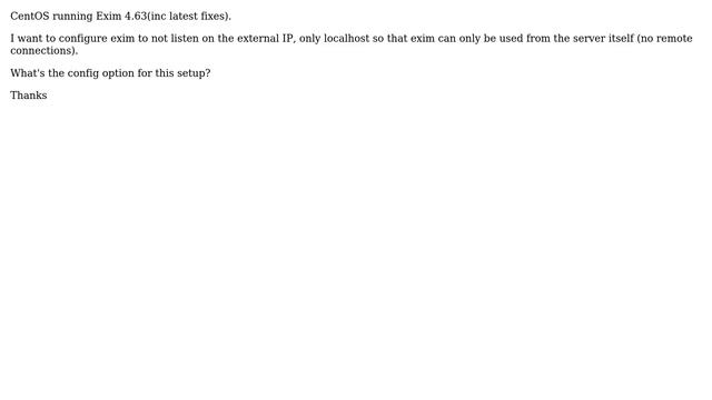 DevOps & SysAdmins: Exim config - no external connections, only localhost connections (Linux) смотреть онлайн