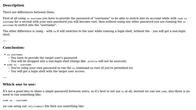Unix & Linux: What is the difference between su username and sudo su - username? смотреть онлайн