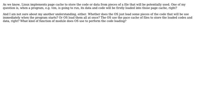 In Linux, how is a program loaded into memory when the OS decided to run it? смотреть онлайн