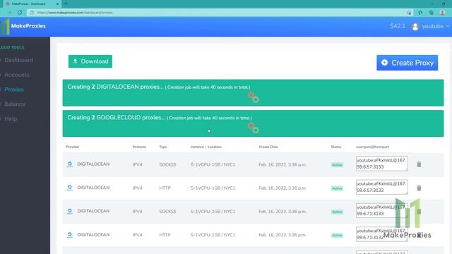 How to make Proxies - Datacenter proxies Generator - Cloud Proxy creator смотреть онлайн