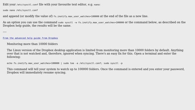 Ubuntu: Dropbox error - 'echo 100000 (3 Solutions!!) смотреть онлайн
