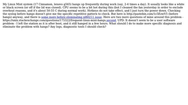 Unix & Linux: linux mint hangs - how to find a reason? (2 Solutions!!) смотреть онлайн