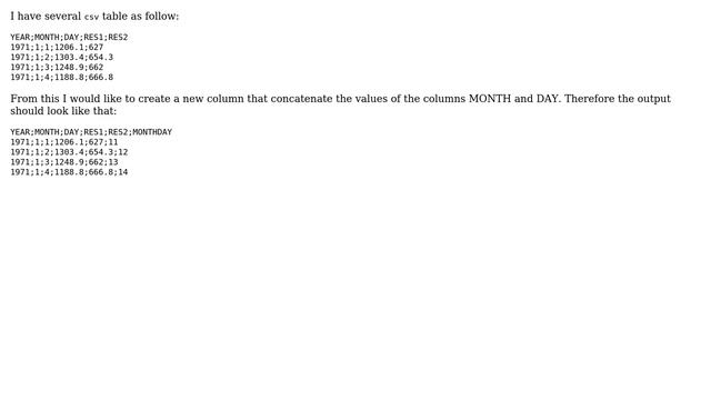Unix & Linux: Adding column to a table by concatenating values from other columns смотреть онлайн