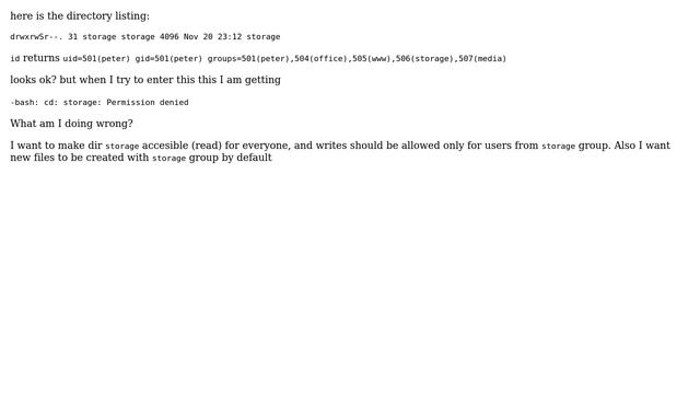 simple priveleges/chmod setup doesn't work смотреть онлайн