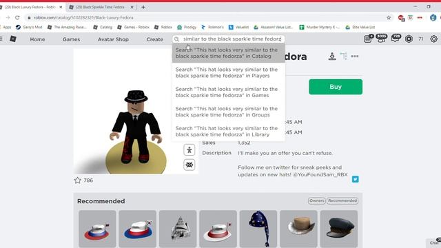 Another Roblox Copied UGC Hat смотреть онлайн