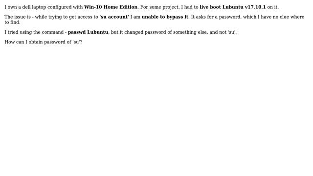 Unix & Linux: How to obtain 'su' password in Lubuntu and gain admin rights? смотреть онлайн
