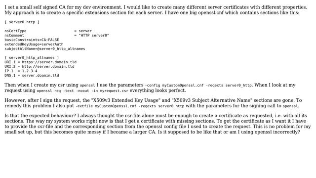 Unix & Linux: OpenSSL sign requests with extensions смотреть онлайн