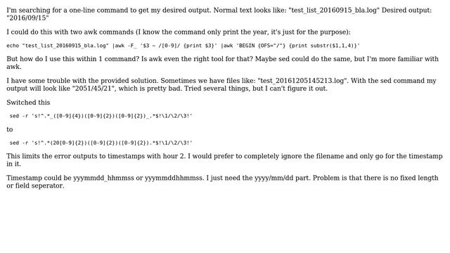 Use awk to print and edit a date смотреть онлайн