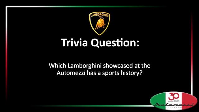 Lamborghini Trivia Question for Automezzi XXX Replay смотреть онлайн