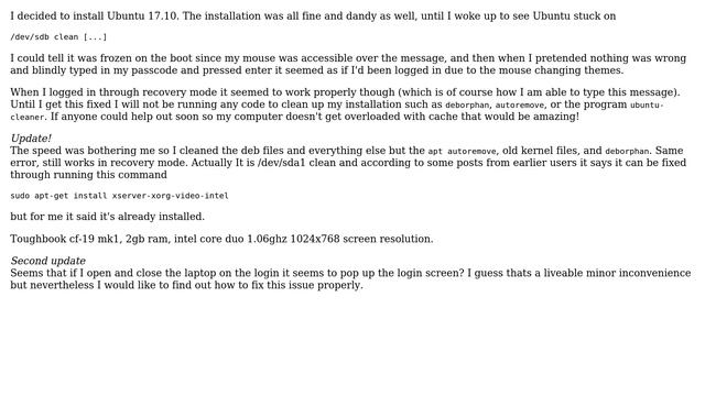 Lubuntu 17.10 won't properly boot except through recovery mode смотреть онлайн