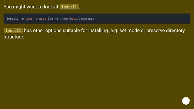 Copy and chmod/chown at the same time смотреть онлайн