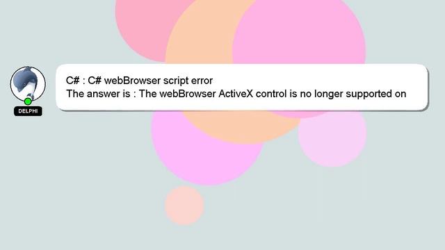 C# : C# webBrowser script error смотреть онлайн