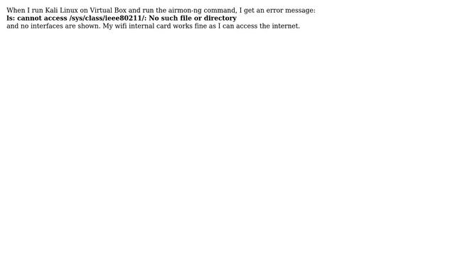 Unix & Linux: Kali linux no wlan0 interface смотреть онлайн