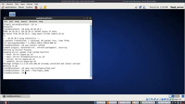 Tutorial FTP Server menggunakan Centos dan konfigurasi VSFTPD смотреть онлайн
