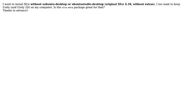 Ubuntu: How to install Xfce without xubuntu-desktop or ubuntustudio-desktop? смотреть онлайн
