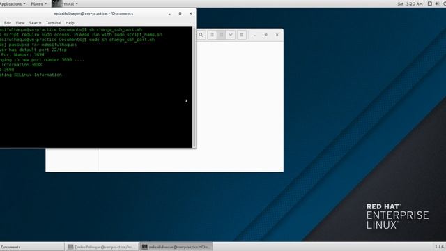 Change default ssh port on Redhat/CentOS смотреть онлайн