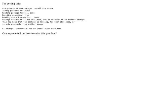 How to install traceroute utility? смотреть онлайн