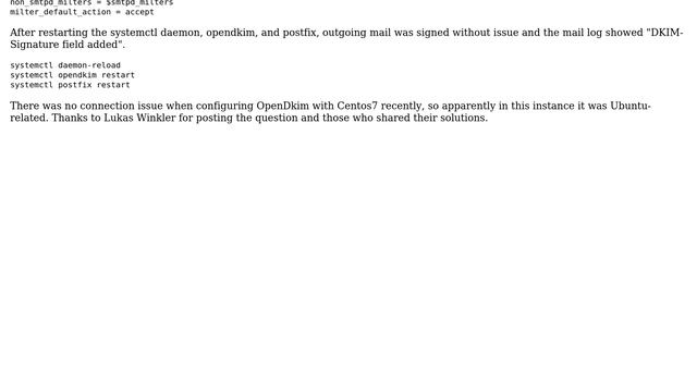DevOps & SysAdmins: Can't change OpenDKIM socket in Debian stretch in /etc/default/opendkim смотреть онлайн