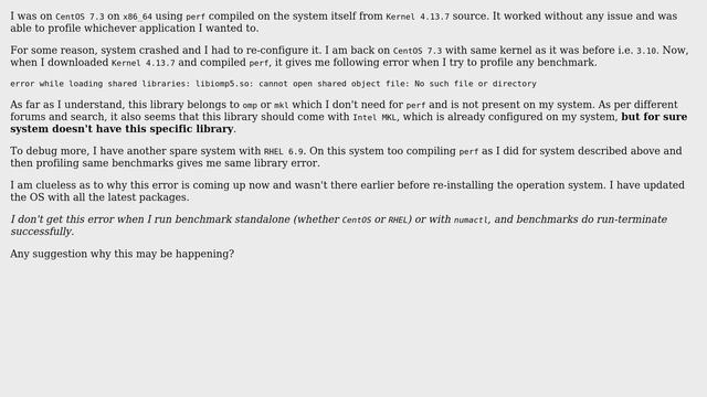 Perf Error While Loading Shared Libraries смотреть онлайн