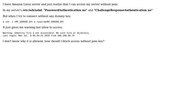 Unix & Linux: Block user without pem with SSH смотреть онлайн