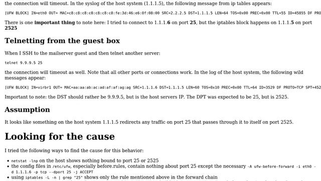 Something (but not iptables) mysteriously redirects network traffic - how to diagnose? смотреть онлайн