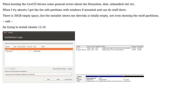 Ubuntu: LiveCD installer just shows empty disk смотреть онлайн