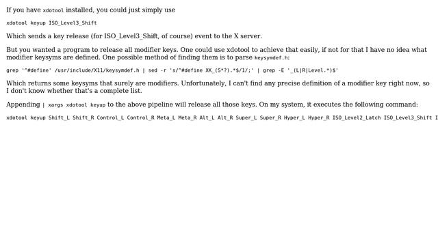 Unix & Linux: How to force release of a keyboard modifiers? (4 Solutions!!) смотреть онлайн