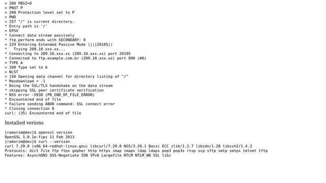 DevOps & SysAdmins: Curl cant connect to implicit FTP over TLS on CentOS 7 смотреть онлайн