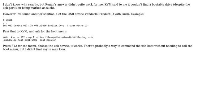 Unix & Linux: How do I boot from a liveusb using qemu-kvm? (5 Solutions!!) смотреть онлайн