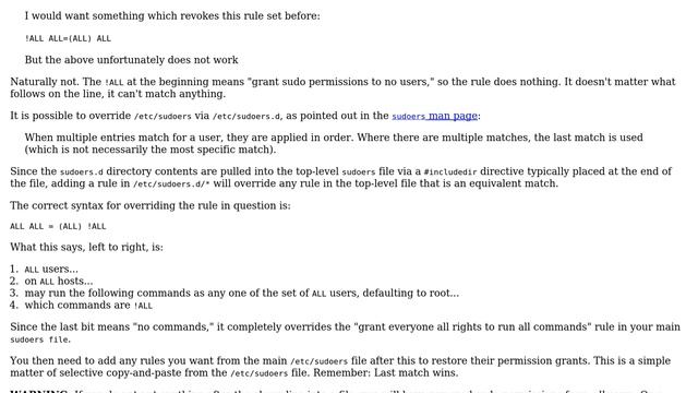 Unix & Linux: How unset a rule in sudoers? (2 Solutions!!) смотреть онлайн