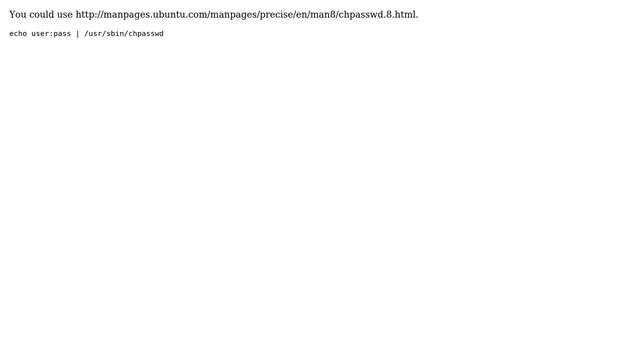 Can I change a user password in Linux from the command line with no interactivity? смотреть онлайн