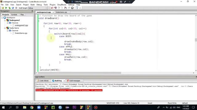 Snake Game in C++ using graphics.h смотреть онлайн