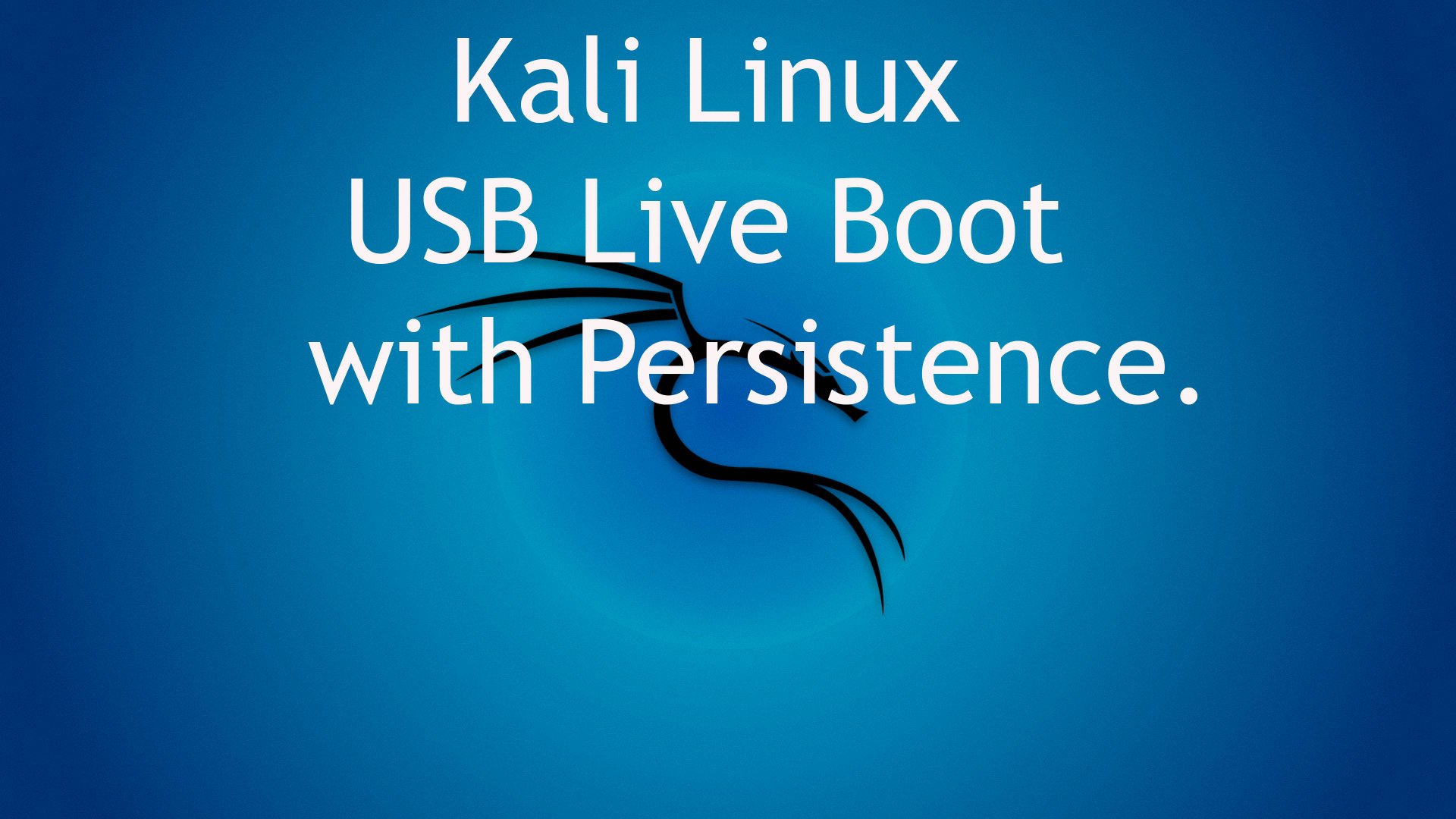 Kali Linux USB Live Boot with Persistence. смотреть онлайн