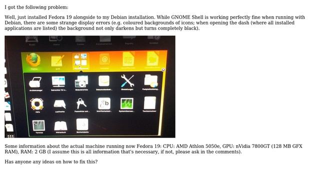 Unix & Linux: How to fix display error with GNOME Shell on Fedora 19? смотреть онлайн