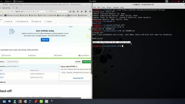 Kali Linux automated scan. Blast-Off script. смотреть онлайн