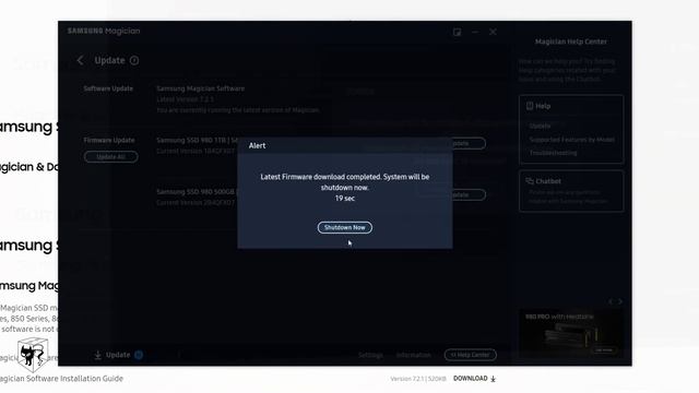Aktualizacja firmware dysków SSD nvme Samsung, przy pomocy Samsung Magician. смотреть онлайн