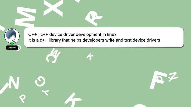 C++ : c++ device driver development in linux смотреть онлайн