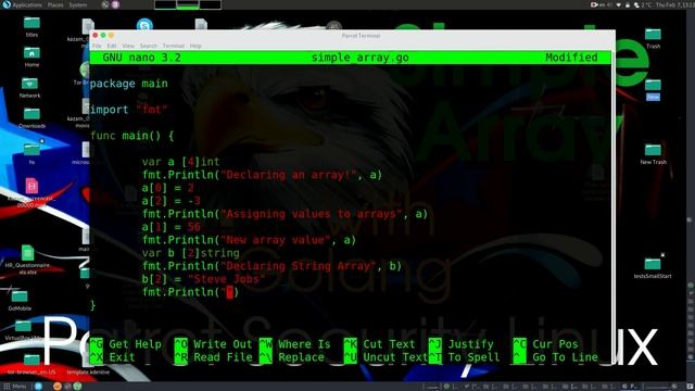How to create Simple Array with Golang on Parrot Security Linux смотреть онлайн