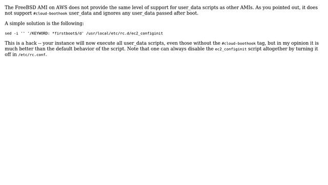 Unix & Linux: How to run userdata scripts on Custom FreeBSD AMI? (2 Solutions!!) смотреть онлайн