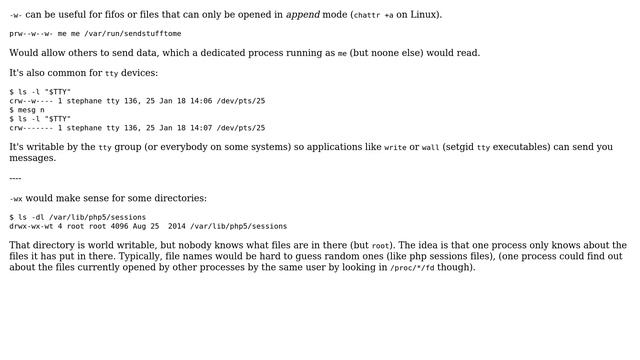 Unix & Linux: What are the use cases for write-only and write-execute files? (2 Solutions!!) смотреть онлайн