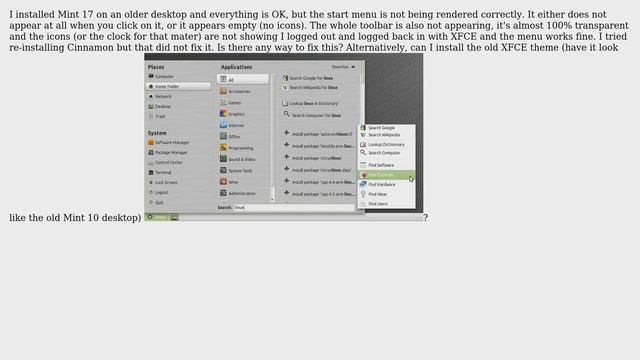 Unix & Linux: Cinnamon not working on Mint 17 смотреть онлайн