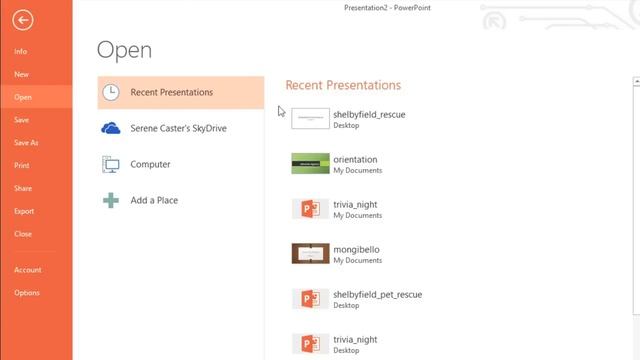 PowerPoint 2013: Creating and Opening Presentations смотреть онлайн