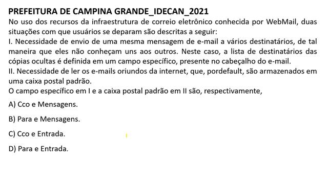 05 | Correio Eletrônico - ThunderBird/Webmail | NOÇÕES DE INFORMÁTICA | Banca IDECAN 2023 / 2024. смотреть онлайн