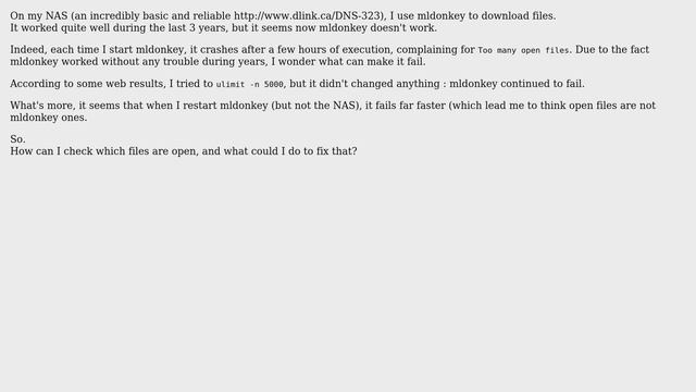 My Mldonkey Doesn't Work Due To 