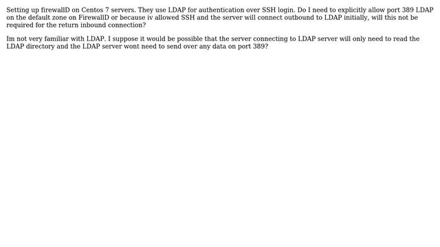 DevOps & SysAdmins: Should I allow LDAP through firewallD? смотреть онлайн