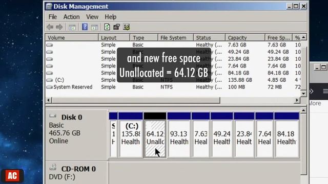 Shrink C Drive for Installing New OS on Windows 7 смотреть онлайн