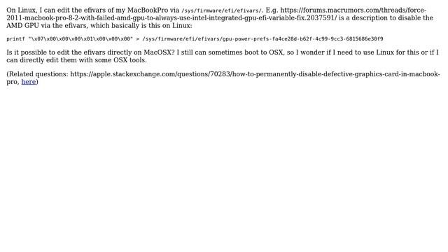 Apple: edit efivars on MacOSX смотреть онлайн