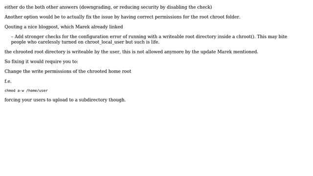 DevOps & SysAdmins: vsftpd: refusing to run with writable root inside chroot (5 Solutions!!) смотреть онлайн